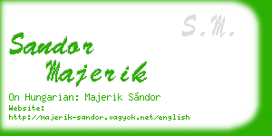 sandor majerik business card